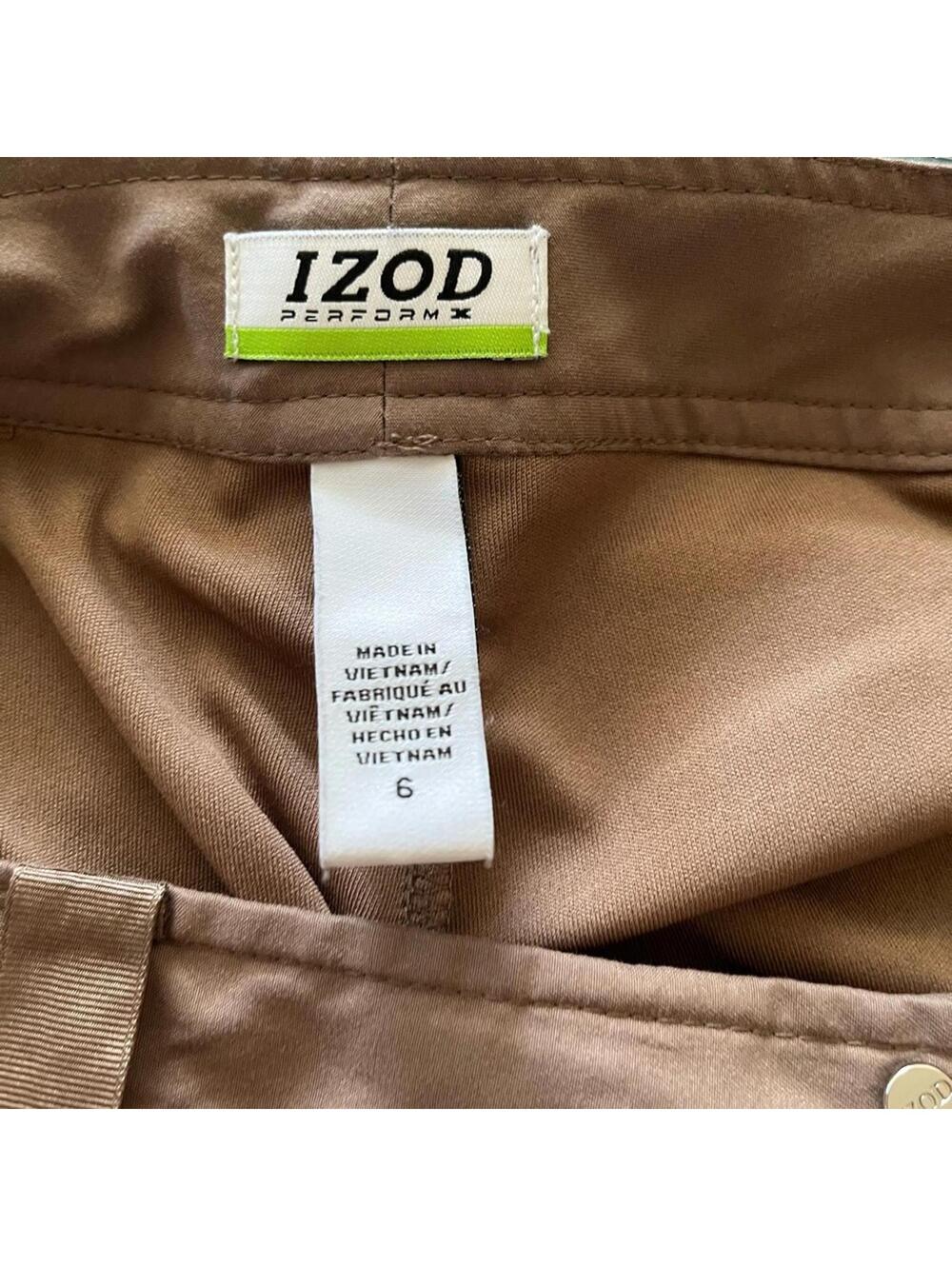 IZOD Khaki Skort Golf Tennis Casual Performance Skirt Shorts - Picture 5 of 7